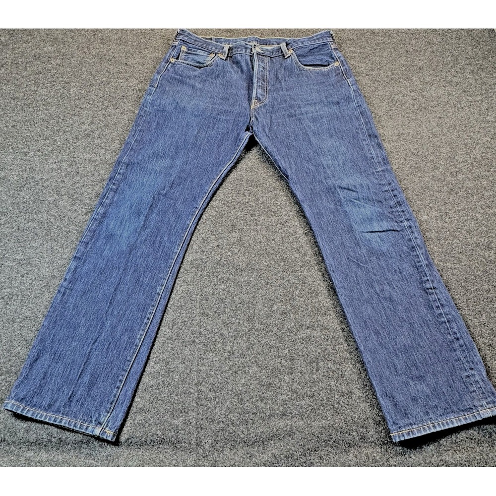 501 Levis‎ Original Button Fly Jeans 36X31 Red Tab WPL 423 Dark Wash